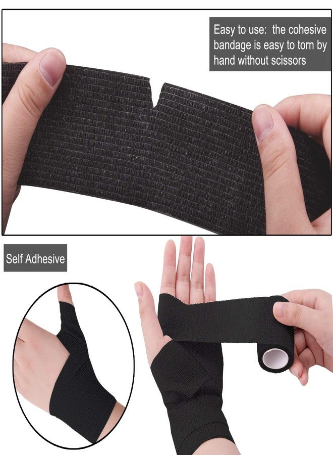 BQTQ 30 Rolls Self Adherent Wrap Stretch Bandages Self Adhesive Bandage Wrap 2 inch Self Stick Bandage Wrap Tape for Wrist Ankle Swelling Sprains (Black) - Image 3